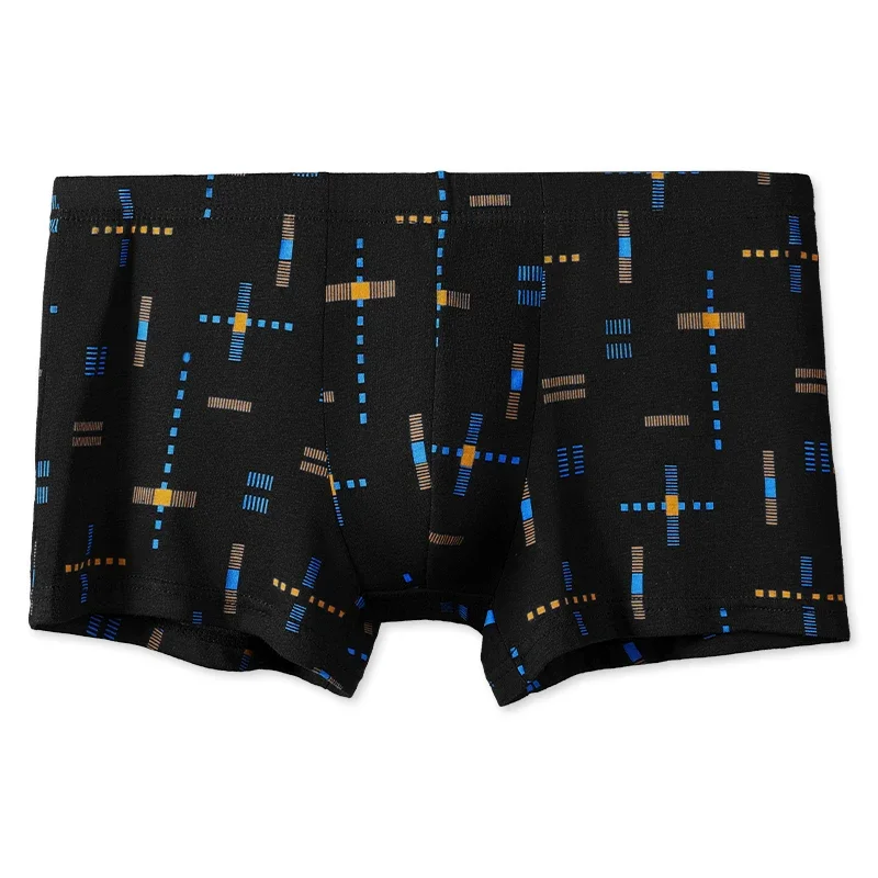 Men's cotton underwear-sports large size four-cornered short pants - comfortable and breathable underpants with a crotch opening