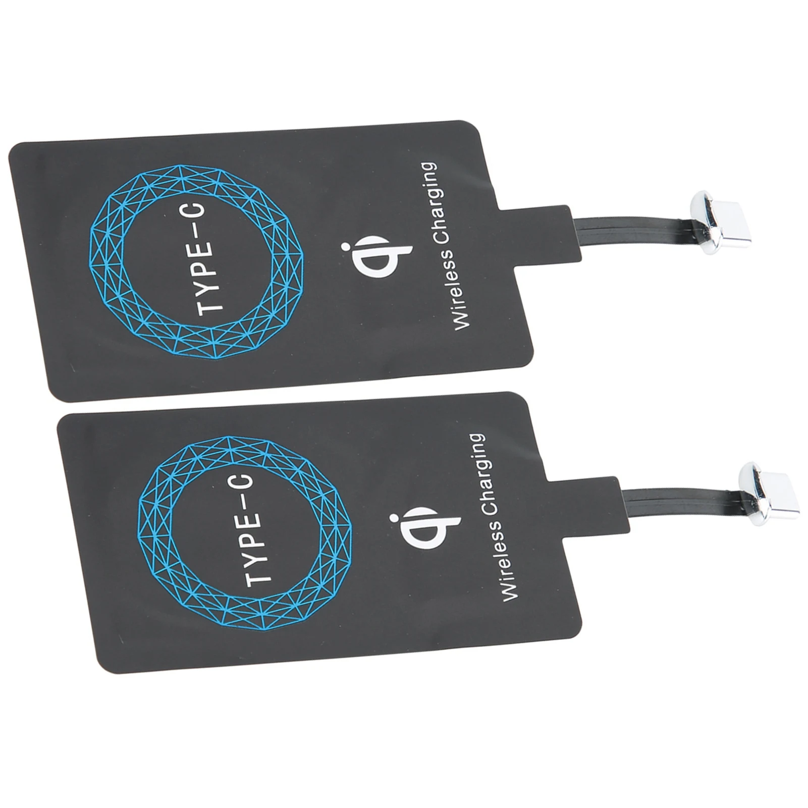 2PCS Type C Wireless Charger Adapter Portable Charging Receiver Qi Enabled Fast Charging for Type C Mobile Phone Car Travel Home - view 2