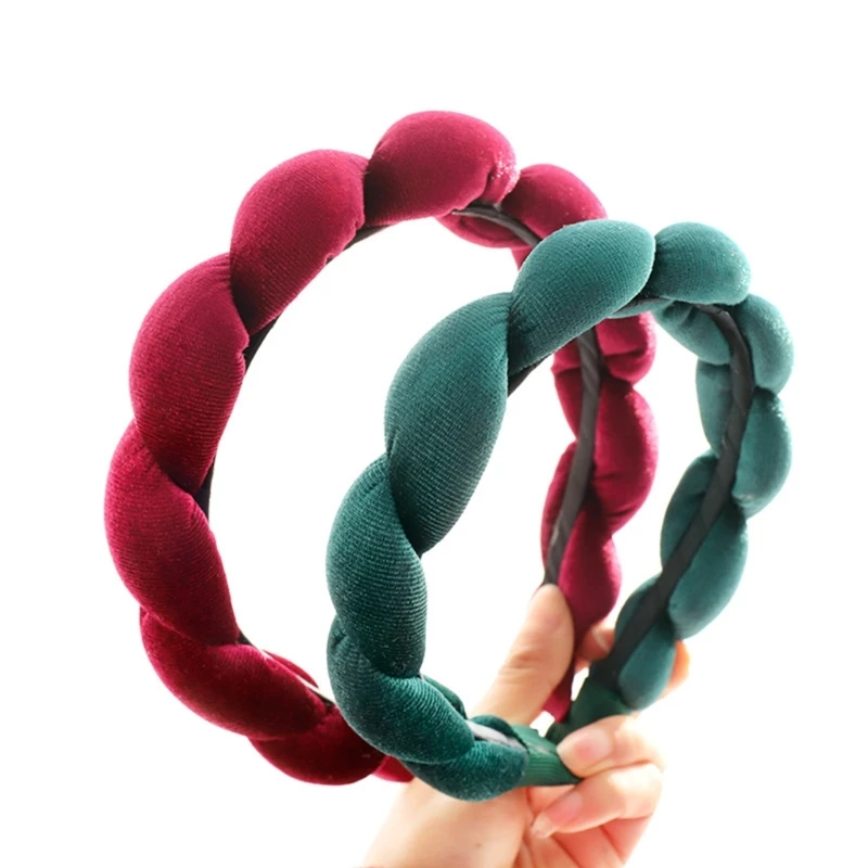 652F Braid Headband Makeup Hoofdband Spa Headband Sponge Headband Velvetheadband