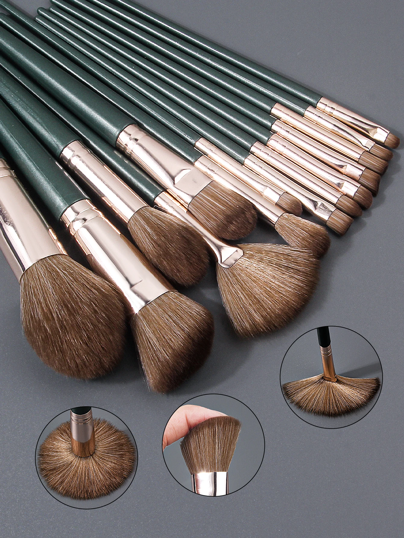 Conjunto de pincéis de maquiagem facial multifuncional, 16 peças, seco e molhado, maquiagem triangular de dupla finalidade, ferramentas de beleza para iniciantes