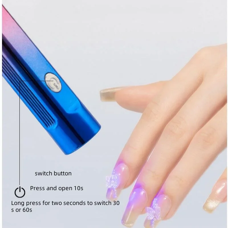 Convenient Handheld Nail Dryer Lamp UV/LED Nail Curing All Gel Polish Nail Art Tool USB Rechargeabl Quick Dry Nail Lamp