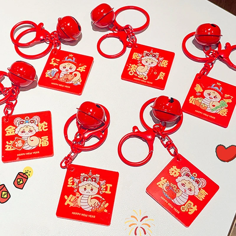 Cartoon Cute Snake Year Keychain Creative Exquisite Zodiac Snake Keychain Pendant Fashion Backpack Decoration Accessories Gifts image 5