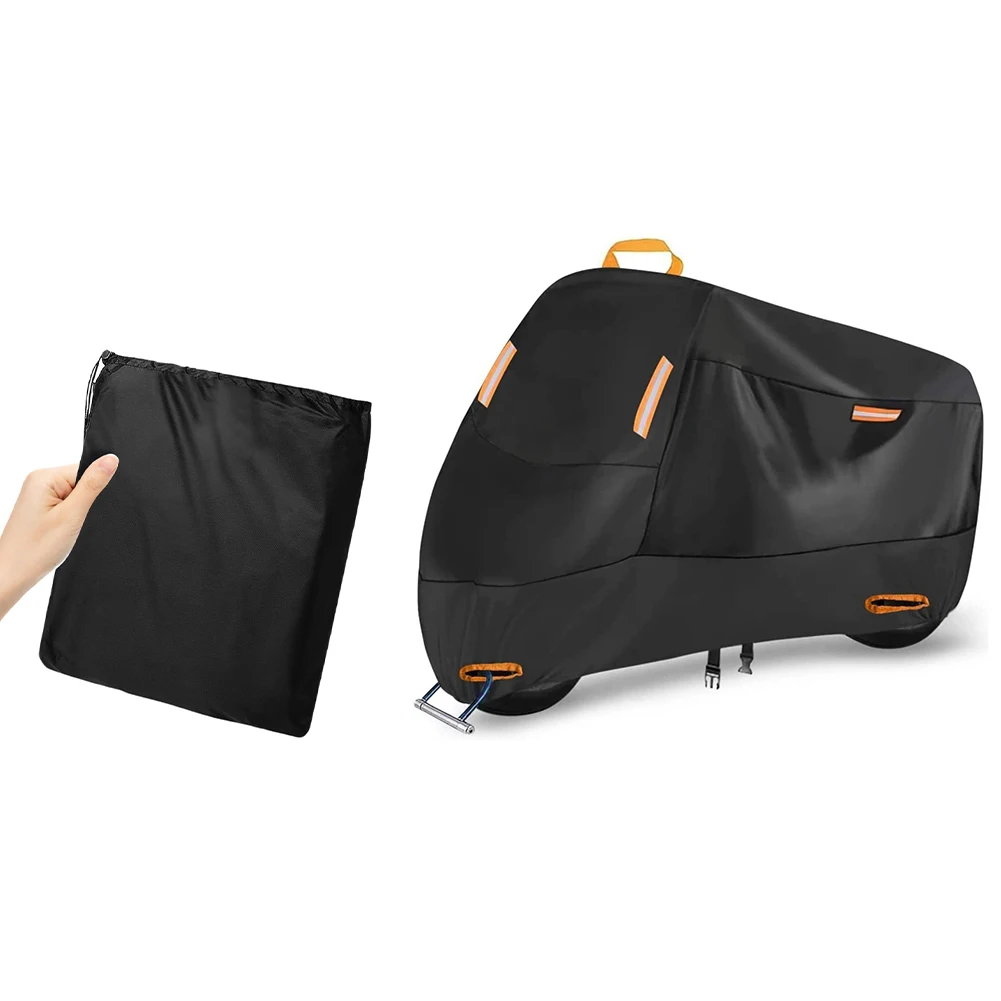 Nighttime Use XL 230X95X125cm Motorcycle Cover Motorbike Protection 210D Nylon Oxford Fabric Anti-theft Keyhole For Scooters
