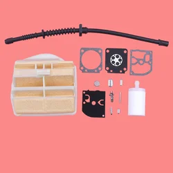 Air Fuel Filter Line For Husqvarna 445 445E 450 450E Carburetor Repair Rebuild Kit Chainsaw Replace Spare Part