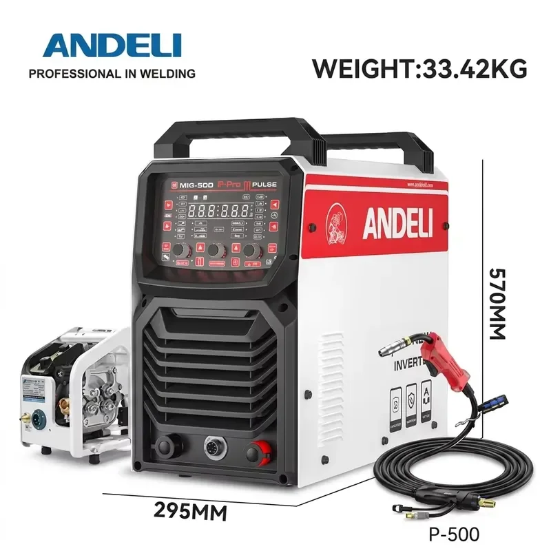 ANDELI MIG-500 Steel Pulse Weld All Thickness 380V 3 Phases 500A MIG MMA Mig/Mag Welding Machine