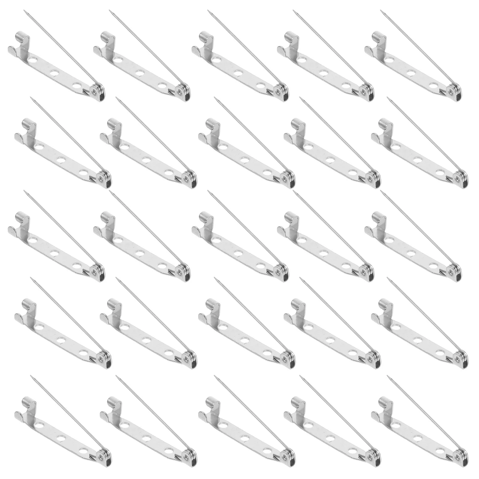 

40Pcs Pin Badge Backs Stainless Steel Secure Clasp Safety Pin Fasteners for DIY Jewelry Making Brooch Name Tags Clothing
