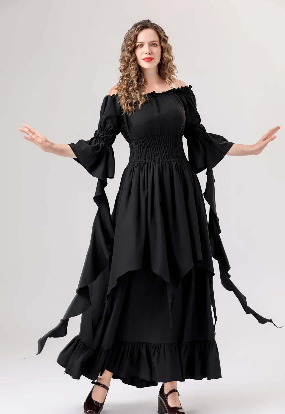 Women's Gothic Witch Dress Medieval Renaissance Victorian Costumes