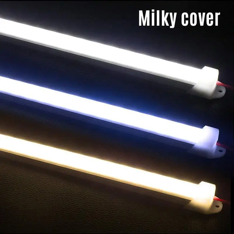 5730 led Bar Light Hard Rigid strip Double Row Non waterproof 12V 12mm PCB 72leds/0.5m