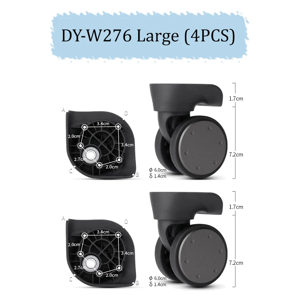 For MI 90 luggage wheel accessories to replace travel box special universal wheel pull rod box roller pulley maintenance