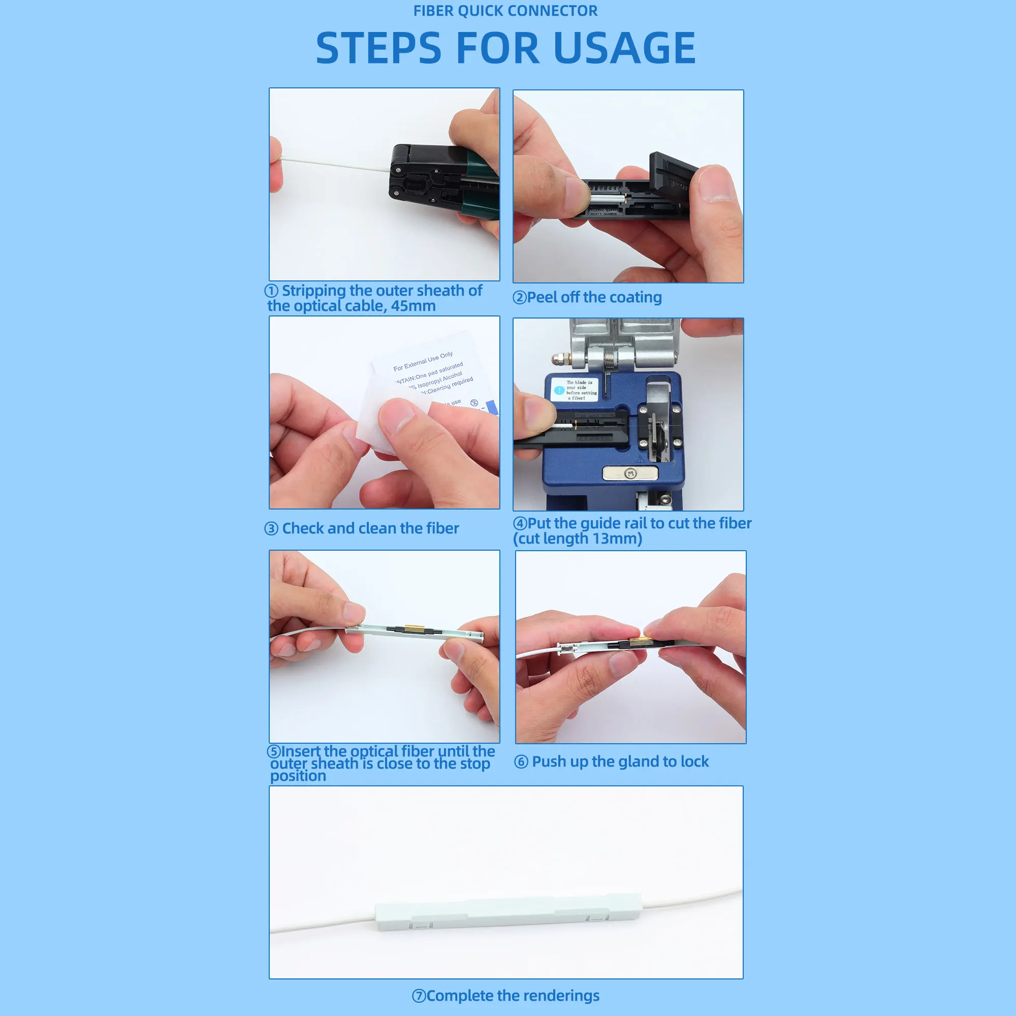 Fiber Optic Mechanical Splice L925BP Drop Cable Splice Bare Fiber Cold Connector