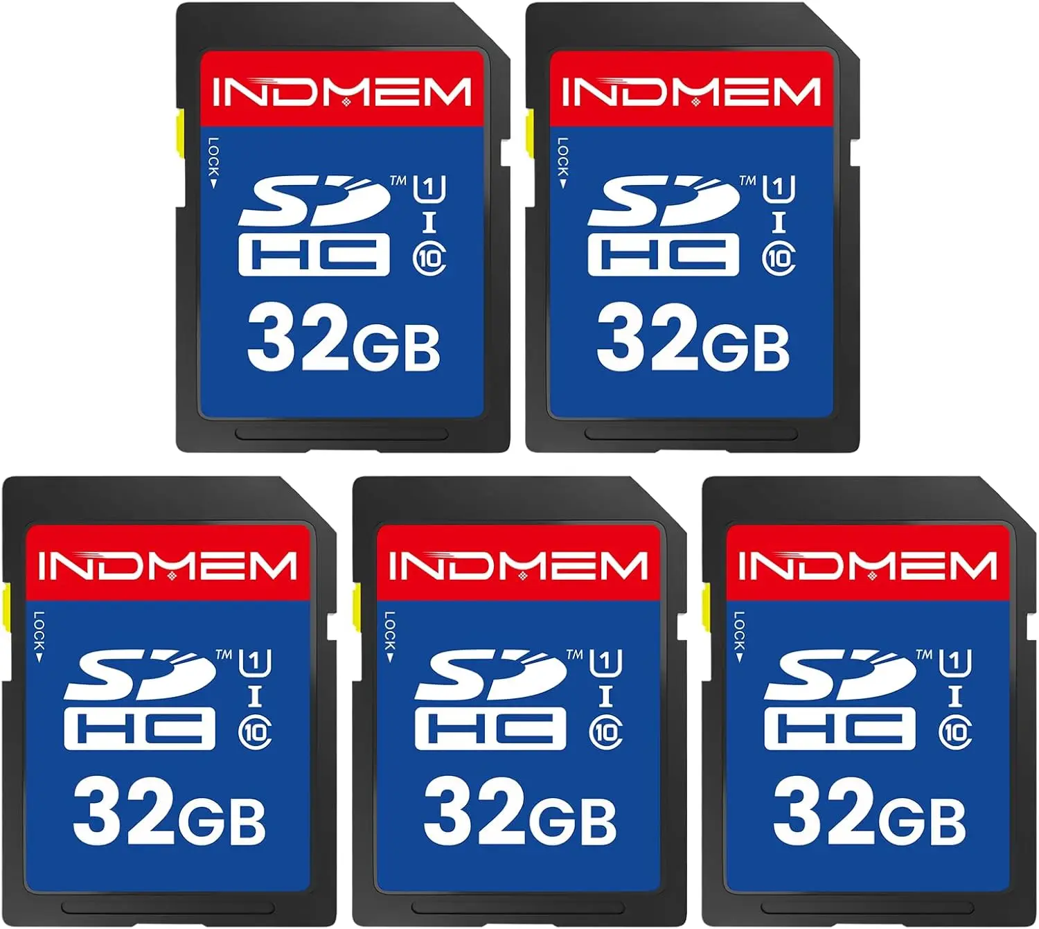 

32GB SDHC Memory Card 5-Pack, UHS-I U1 Class 10, 90MB/s, for Cameras & Camcorders