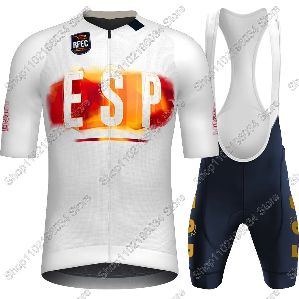 Espana National Team Cycling Jersey 2025 Set Short Sleeve Mens Spanish Clothing Road Bike Shirts Suit Shorts MTB Maillot Culotte image 6