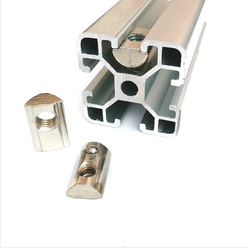 Nakrętki sprężynowe Weiyi M3 M4 M5 M6 M8, półokrągłe, elastyczne, do rowków profilu aluminiowego serii Eu 2020 3030