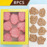 8Pcs PAW Patrol Cartoon Mold Baking Tools Baking Accessories Cookie Cutter Cake Decorating Tool Kitchen Gadgets Cookie Embossing