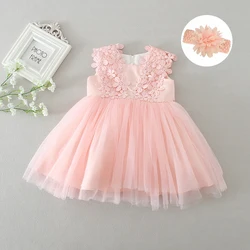 Wedding Evening Birthday Ball Gowns Tutu Baptism Baby Girl Dress Baby Christening Gowns Dress Baby 1Month Infant Birthday Froc