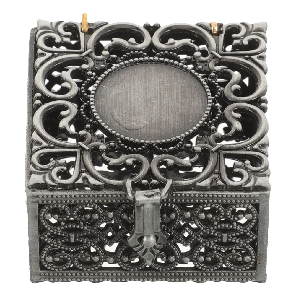 

Rosary Gift Box Retro Jewelry Boxes Vintage Decor Zinc Alloy Necklace Holder Travel