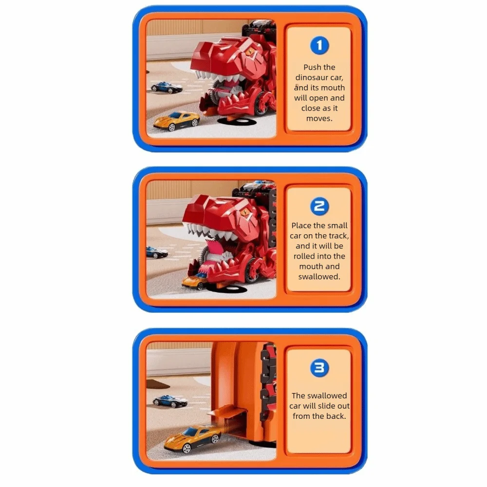 รถไดโนเสาร์แบบพับได้ รถบรรทุกแปลงร่างได้ รถมินิโลหะ รถแข่งไดโนเสาร์ รถแข่งแบบหล่อขึ้นรูป รถรางไดโนเสาร์
