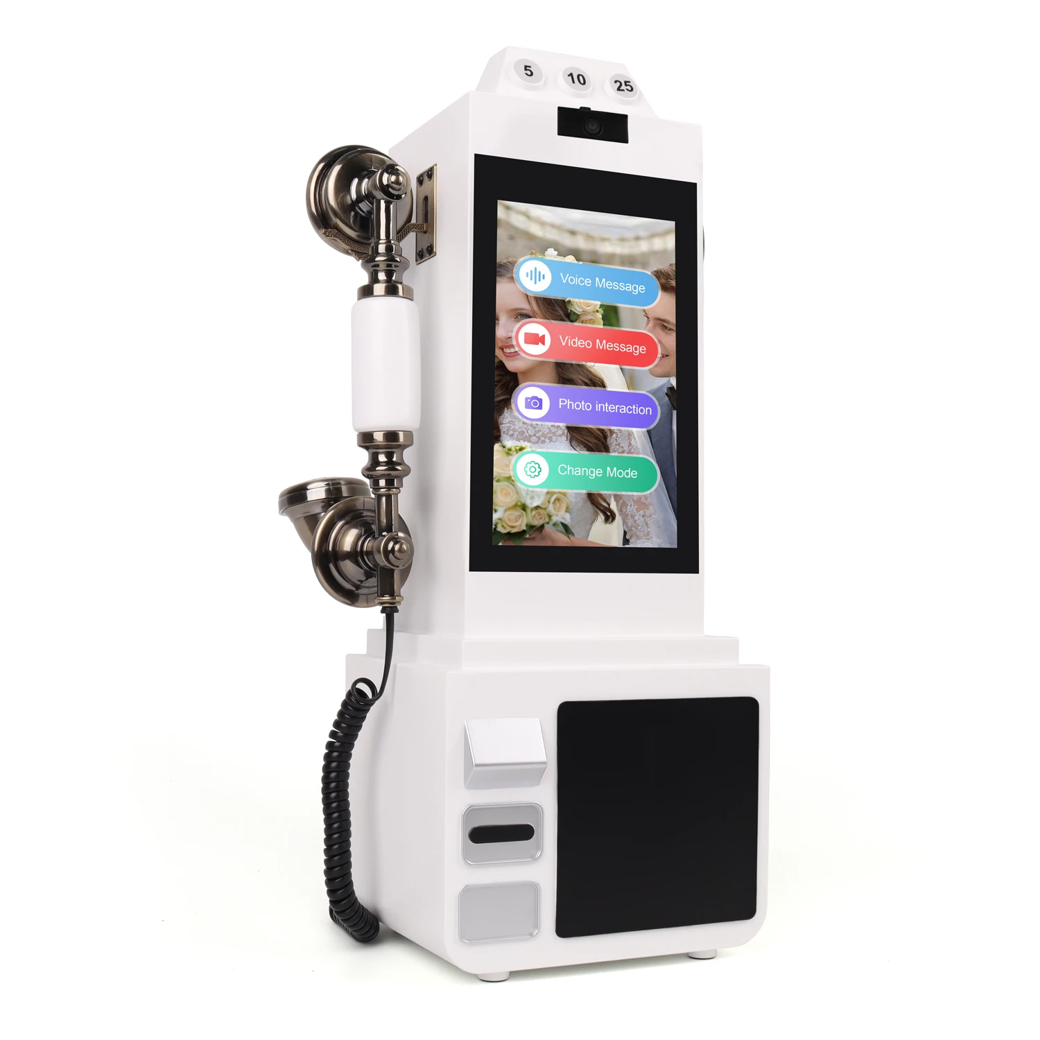 CT-8908V video guestbook phone, video and audio message recording phone, wall-mounted phone booth guestbook 4G phone
