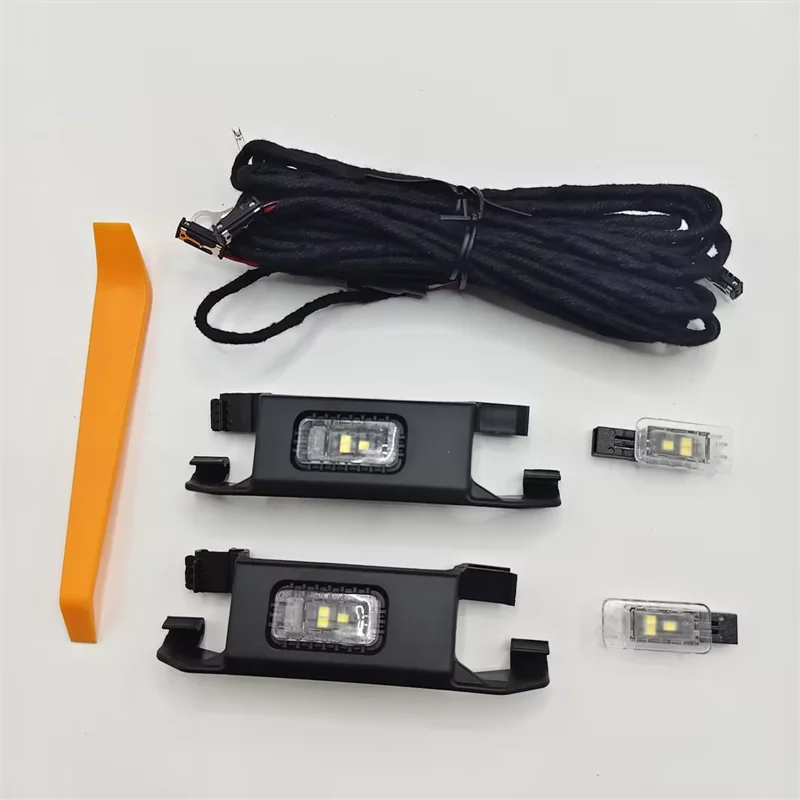 4-teiliges LED-Fußraumbeleuchtungsset mit Kabel, Innenraum-Fußlampe für VW T-ROC Jetta Polo T-Cross Enyaq ID4 ID3 Tayron Talagon – Detail 14