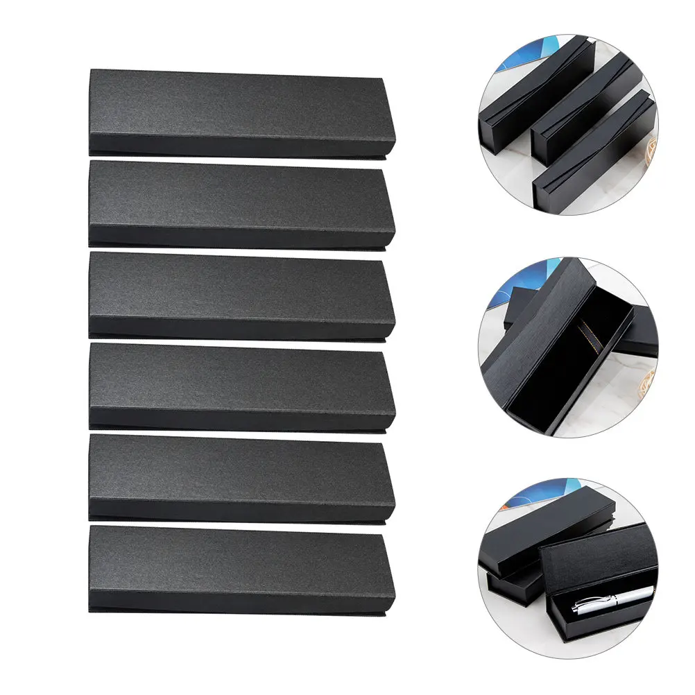 

Набор из 6 футляров для перьевых ручек с надежной застежкой, коробка-витрина для ручек и ювелирных изделий, подарочная упаковка для студентов, офиса, профессионалов