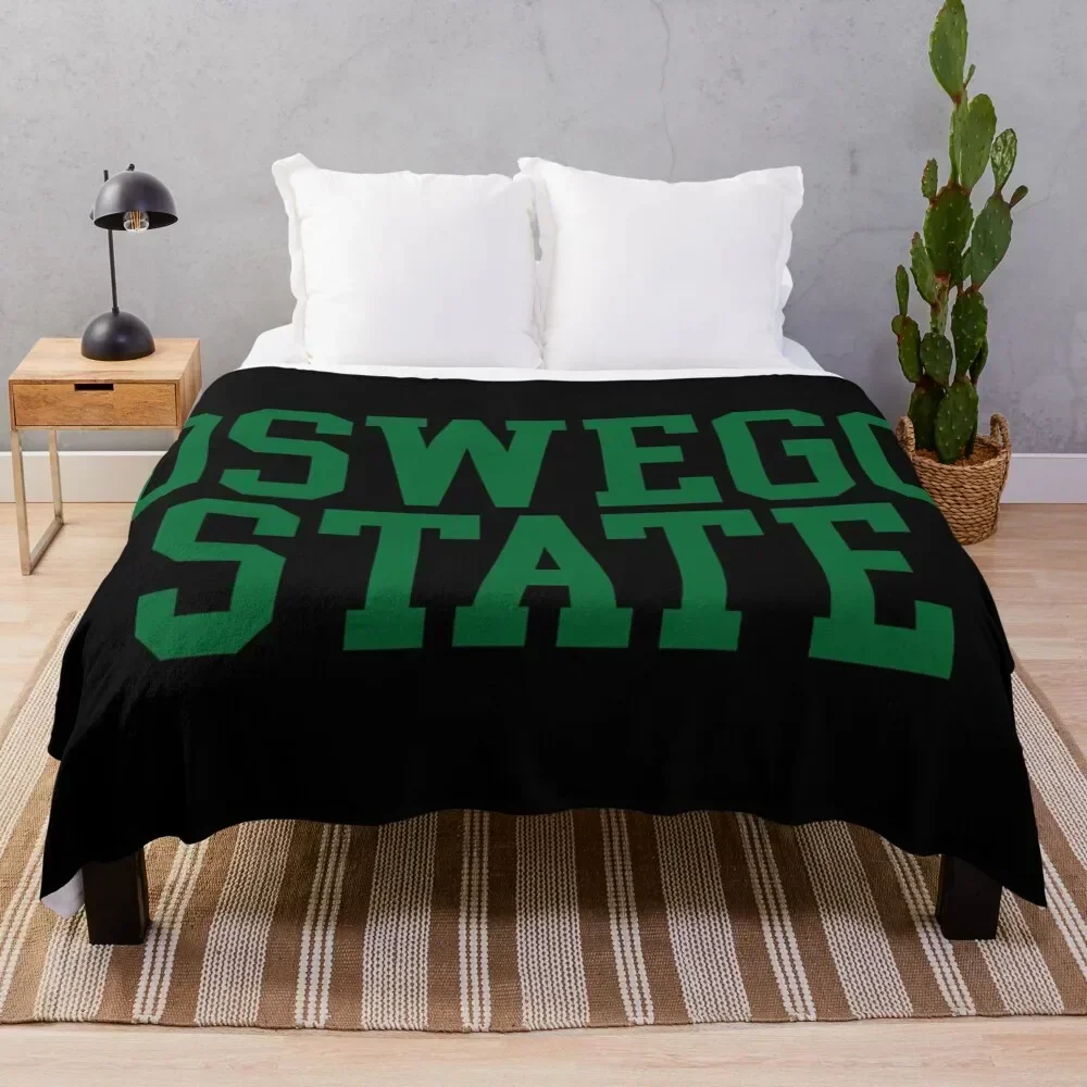 

suny oswego - college font Throw Blanket Soft Warm Blanket Gift for Men Women Adults