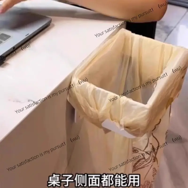 

Foldable wall-mounted kitchen multi-functional storage plastic bag bracket