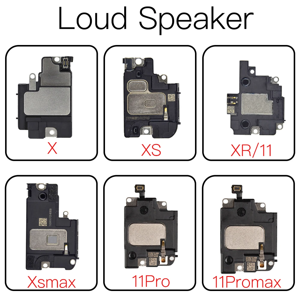 Loud Speaker For iPhone X XR Xs Max 11 Pro Max Bottom LoudSpeaker Buzzer Ringer Antenna Assembly Repair Replacement Parts