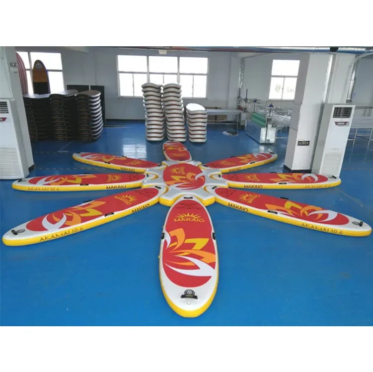 Inflatable Stand Up Paddle yoga water Board platform Yoga mat dock station