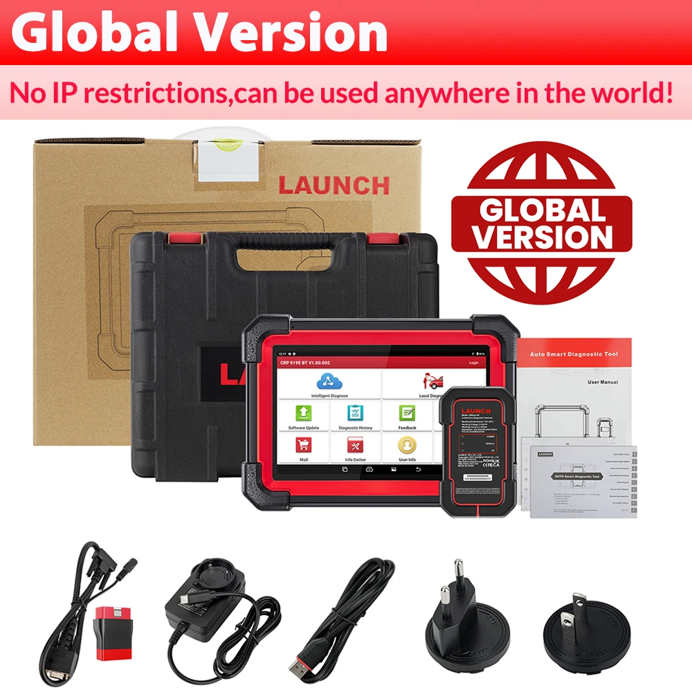 LAUNCH X431 CRP919E BT Volledige Systeem OBD2 Scanner CAN FD DOIP 32 Reset ECU Codering Auto Bidirectionele Diagnose Scantools