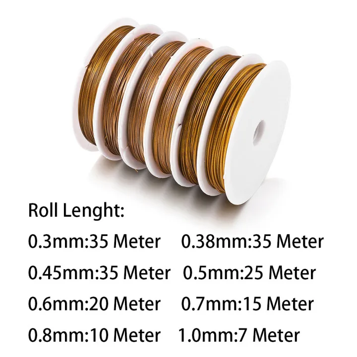 1 Roll 0.3-1.0mm Strong Resistant Stainless Steel Tiger Tail Beading Wire for DIY Bracelet Necklace Jewelry Making Findings
