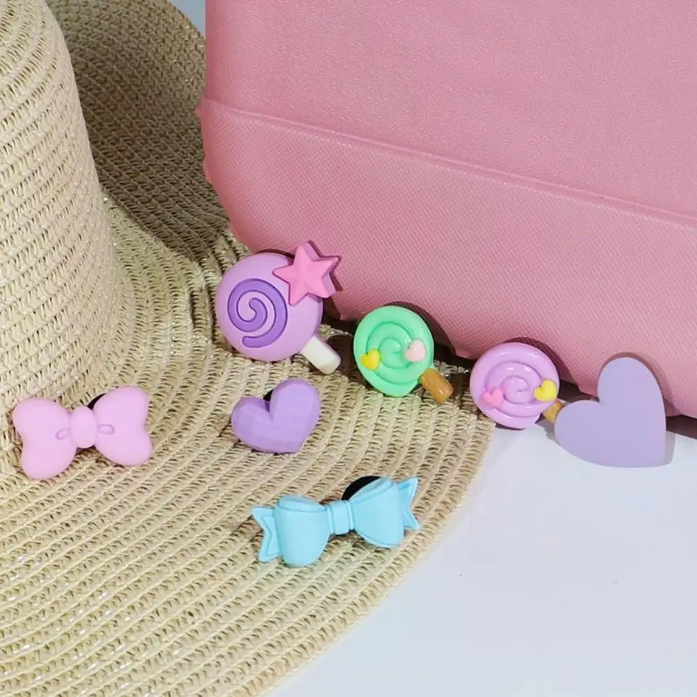 1Set Resin Charms for Bogg Bags Cartoon Butterfly Beach Bag Accessories Charms Pearl Flowers Bag Buckle Ornaments for Bogg Bag