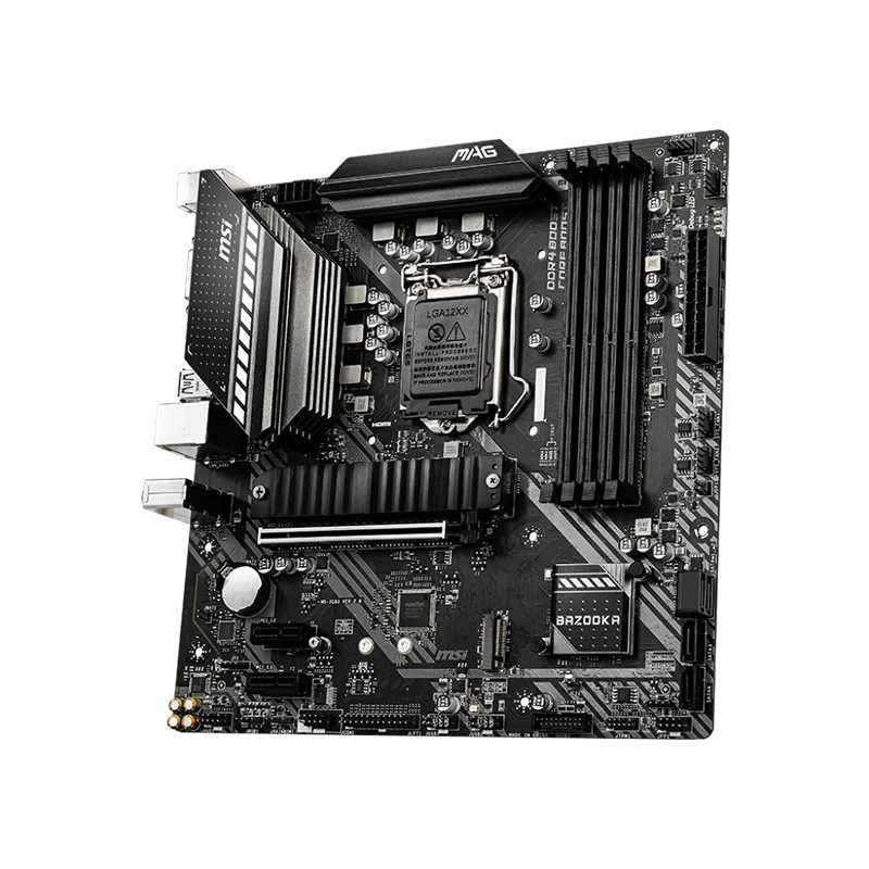 اللوحة الأم MSI MAG B460M BAZOOKA LGA 1200 Intel B460 SATA 6Gb/s Micro ATX Intel