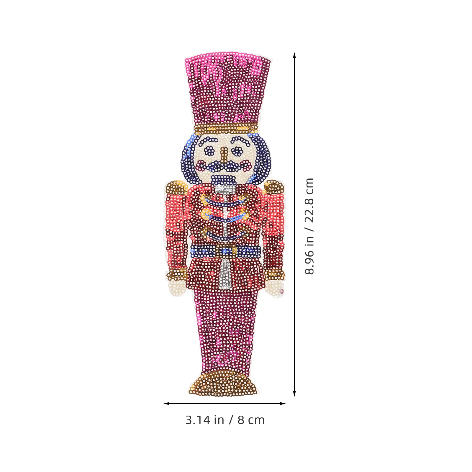 3 Pcs Christmas Soldier Patch Hats Sequin Clothes Patches Embroidery Decorative Adhesive