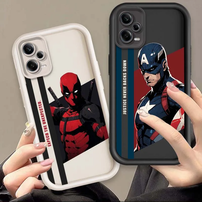 

Marvel Hero Design For Xiaomi Redmi Note 14 13 13R 12 12R 11 11E 11T 11S Pro Plus 5G Eye Ladder Cover Phone Case