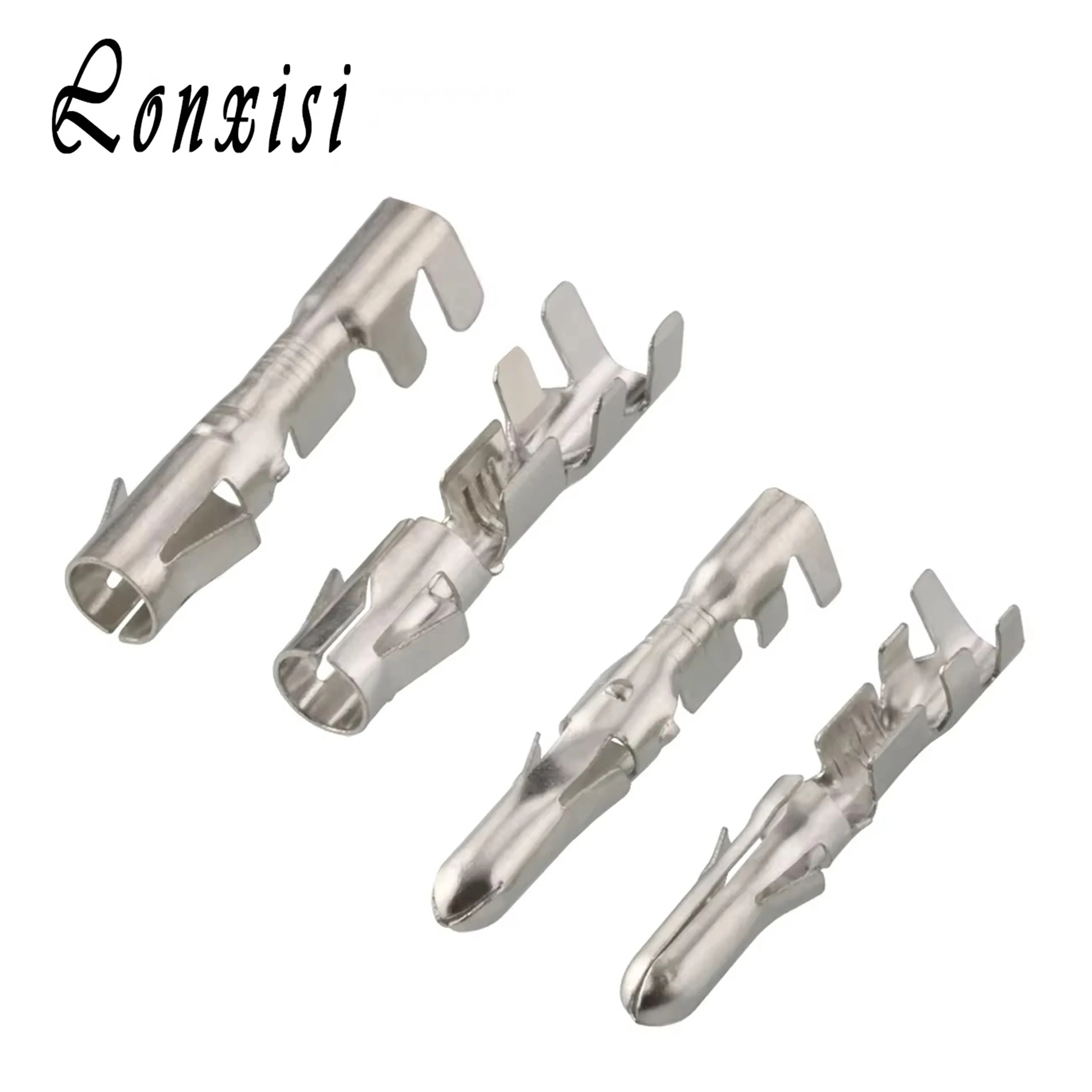 925714-1 TE Tyco Splice Wire Plug Non-Insulated Auto Crimp Terminals Brass Electrical Battery Connector Pins