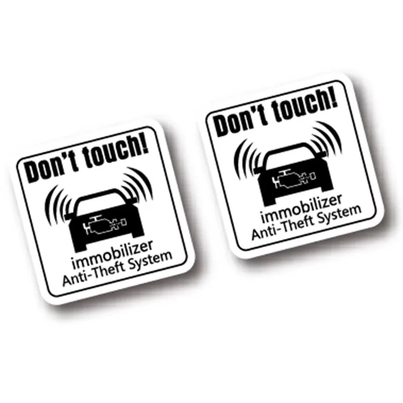 

Car Sticker 2Pcs Dont Touch Decal Truck Bumper Window Decal Anti Theft Warning Stickers for Cars and Motorcycle 15CM PVC KK