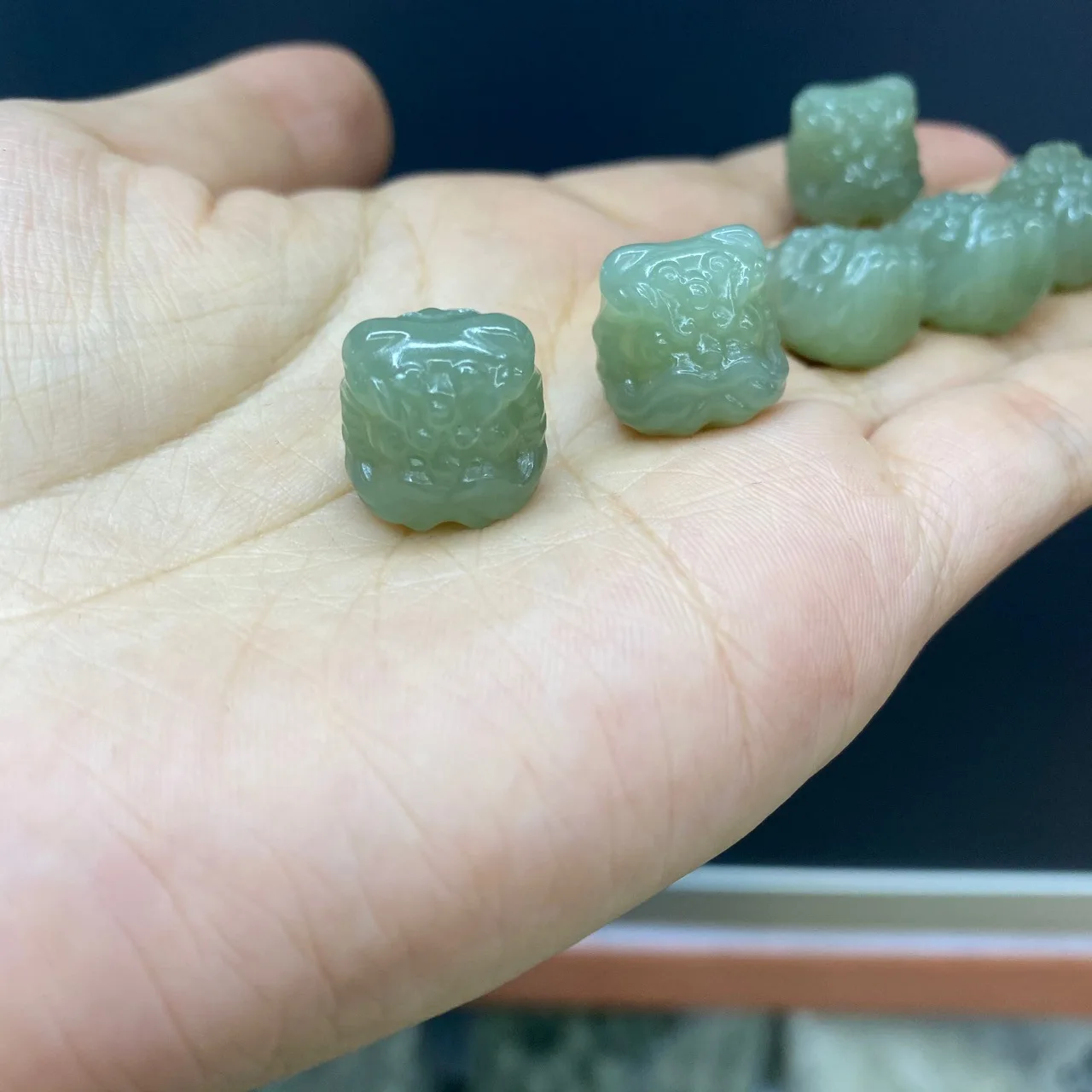 Natural 100% real green hetian jade carve Lion dance Necklace pendant bracelet accessories jewellery for women men lucky gifts