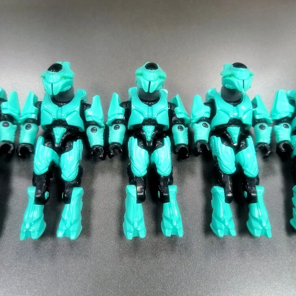 10Pcs Mega Construx Infinite Myster Packs Series Banished Elite Ultra Cyan