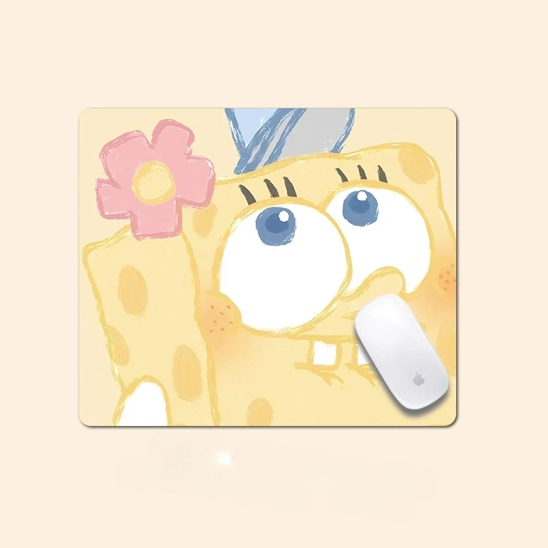 High Definition SpongeBob Schwammkopf Kleines Mauspad Niedlicher Cartoon Anime Mädchen Mini Kleine Größe Praktisches Pai Big Star Mauspad