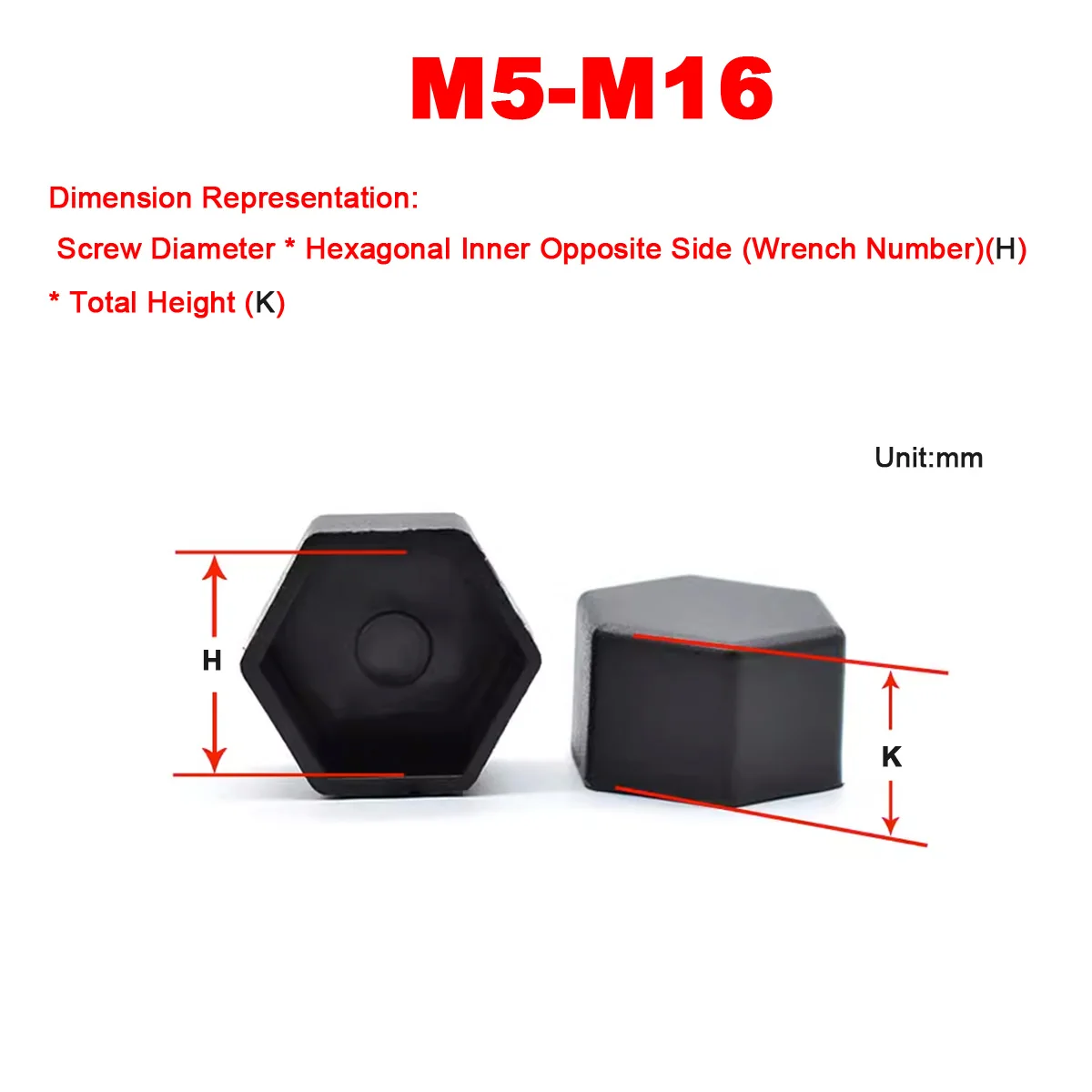 

M5M6M8M10M12M16 Plastic Outer Hexagonal Screw Protective Cap Electromechanical Equipment Bolt Rust Proof Decorative Cover