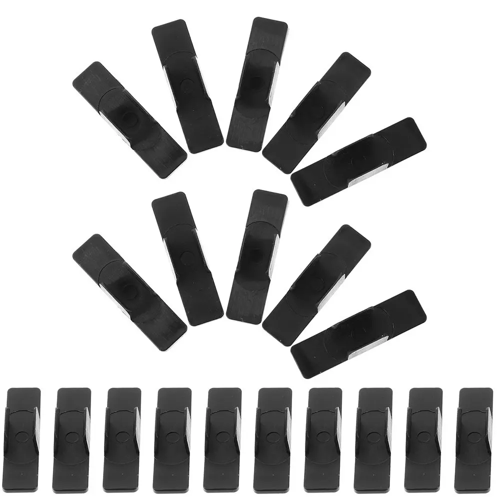 20Pcs Adhesive Pen Holder Clips for Whiteboard Markers Pens Pencils Wall Refrigerator Desk Organizer Portable Small Pen Clips