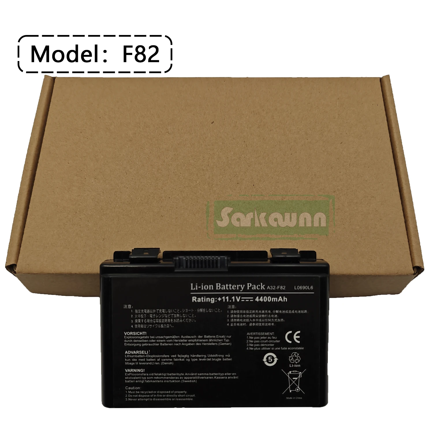 SARKAWNN 6 셀 F82 90-NVD1B1000Y ASUS F52 F82 F83S K40 K40E K40IJ K40IN K50 K51 K50AB-X2A K50ij K50IN