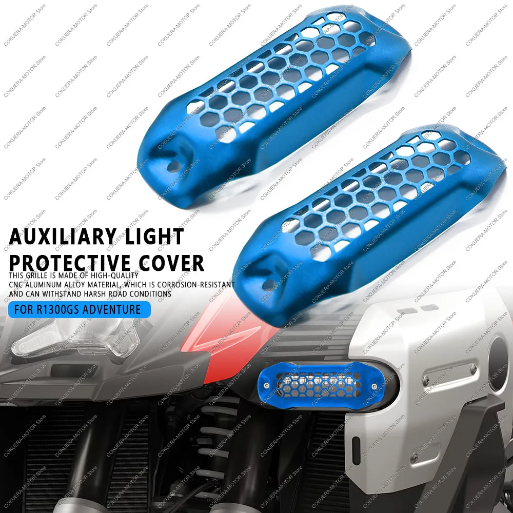 

Motorcycle Auxiliary Light Protective Cover For R1300GS 2024 2025 CNC Fog Lampshade Honeycomb Fog Lamp Protective Cover
