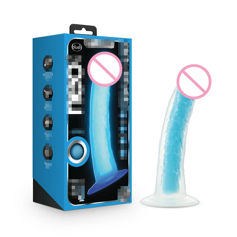 blush Penis Simulation Female Fluorescent Model Simulation Suction Cup Dildo Adult Toys