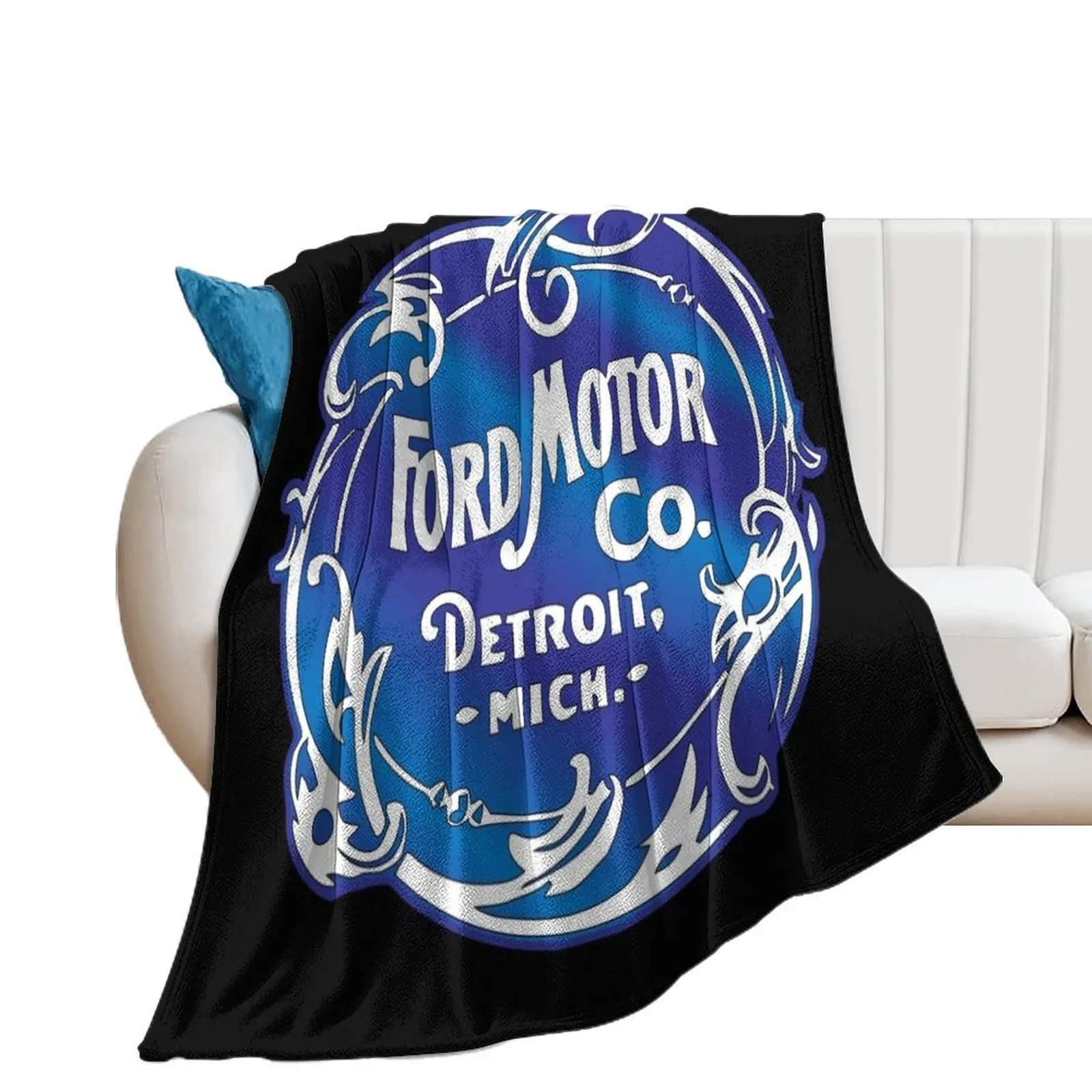 Retro Ford Name Plate Throw Blanket Moving Summer Beddings Blankets