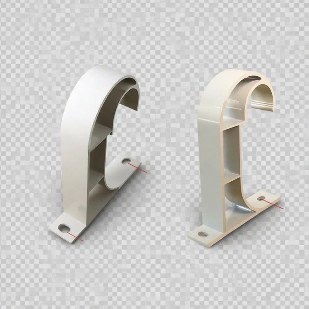 Sturdy Aluminum Curtain Rod Bracket Thickened Base Wall Mounted Ceiling Support For Single Double Drapery Pole Fitting
