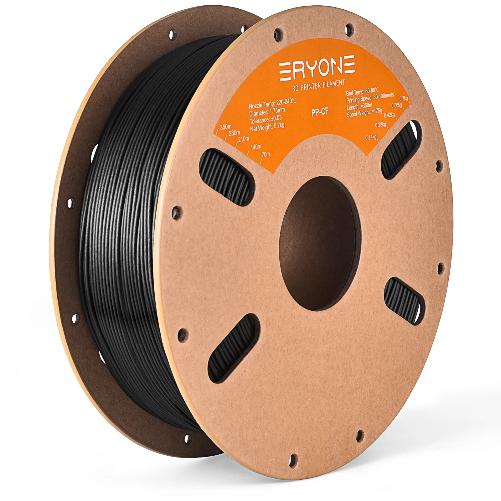 Eryone PP Koolstofvezel 0,7 kg/PP 0,9 kg Premium Filament 3D FDM Print, Veilig Materiaal PP, pp koolstofvezel/pp filament