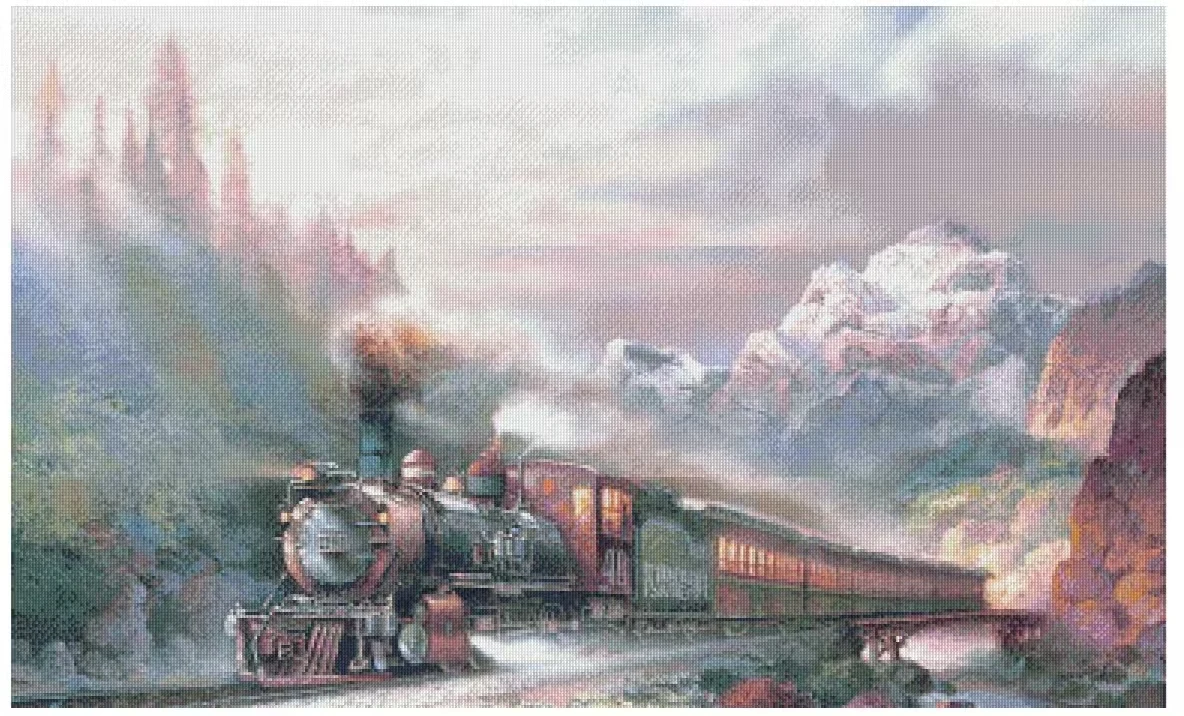 

Каньон железная дорога швейный набор 18CT 16CT 14CT белый холст наборы для вышивки крестом искусство вышивки DIY рукоделие ручной работы домашний декор