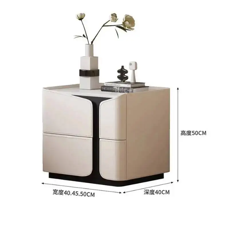 نمط Mesitas طاولة السرير الشمال تصميم أدراج التخزين منضدة فاخرة أنيقة بسيطة دي Noches أثاث غرفة نوم فاخرة #3