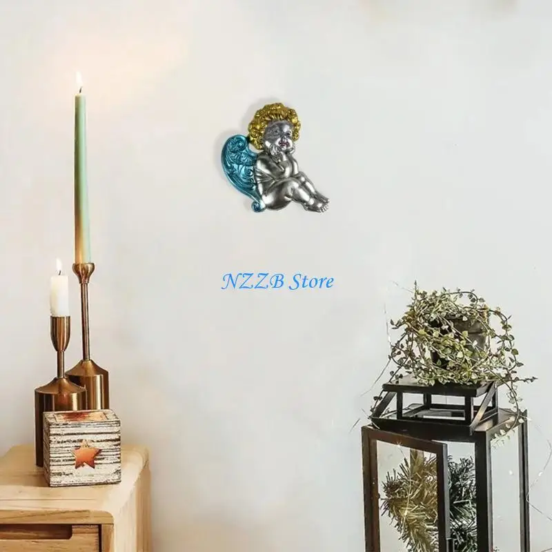 

T21F DIY Angel Baby Wall Decorations Silicone Mold Decorative Ornament Resin Casting